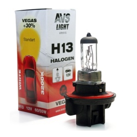 Галогенная лампа AVS Vegas H13.12V.60/55W.1шт.