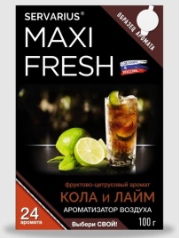 Ароматизатор воздуха (под сиденье, гель 100 гр.) MAXI FRESH MF-122 "КОЛА и ЛАЙМ" (с пробником)