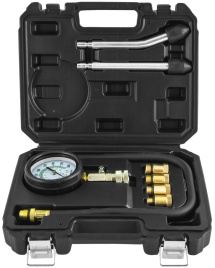 Компрессометр бензиновых двигателей в наборе с переходниками, Thorvik CTK2 (53876)