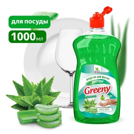 Средство для мытья посуды "Greeny" Light "Алоэ вера" 1000 мл. Clean&Green CG8156