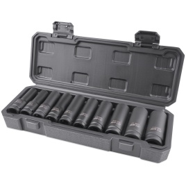 Набор головок торцевых ударных глубоких 1/2"DR (10 - 22 мм) (10 предметов) AVS NG12-10ID