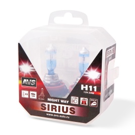 Галогенная лампа AVS SIRIUS/NIGHT WAY/ PB H11.12V.55W. 2шт.