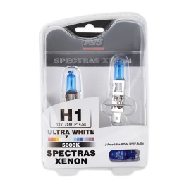 Газонаполненные лампы AVS SPECTRAS Xenon 5000K H1 12V 75W, комплект 2+2 (W5W) шт.