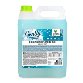 Кондиционер для белья Gently "Утренняя прохлада" (концентрат, голубой) 5 л. Clean&Green CG8147уценка