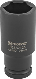Головка торцевая ударная глубокая 1/2"DR, 26 мм, Thorvik S23S2126 (54436)