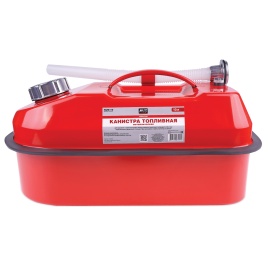 Канистра топливная металлическая горизонтальная 10 Л (красная) AVS HJM-10