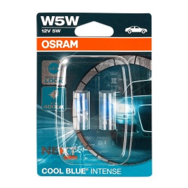 Лампа автомобильная W5W (W2.1*9.5d) COOL BLUE INTENSE (блистер, 2шт) 4000K 12V OSRAM