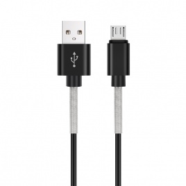 Кабель AVS micro USB (1м USB 2.0) усиленный MR-361S (пакет)