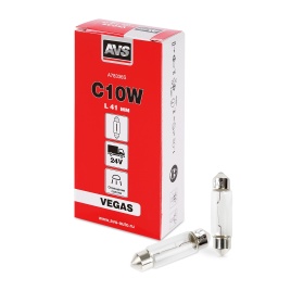 Лампа AVS Vegas 24V.C10W(SV8.5/8)L41мм. BOX 10шт.