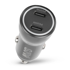 Автомобильное ЗУ AVS UC-740, 2 PD Type-C, 6.0 А, 40 Вт (A07318S)