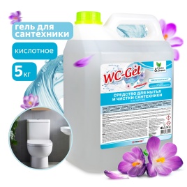 Средство для мытья и чистки сантехники "WC-Gel" (кислотное) 5 кг. Clean&Green CG8055