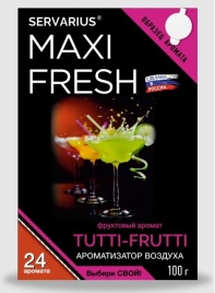 Ароматизатор воздуха (под сиденье, гель 100 гр.) MAXI FRESH MF-116 "TUTTI FRUTTI" (с пробником)