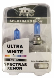 Газонаполненные лампы AVS SPECTRAS Xenon 5000K H7 12V 75W, комплект 2+2 (T-10) шт.