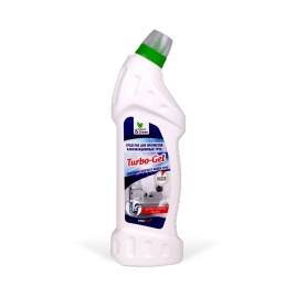 Средство для прочистки канализационных труб "Turbo-Gel" (щелочное) 750 мл. Clean&Green CG8073 уценка
