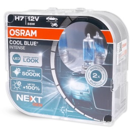 Автолампа галогенная H7 (55W PX26D +100%) COOL BLUE INTENSE (евробокс, 2шт) 5000K 12V OSRAM