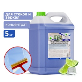 Концентрированное средство для очистки стекол и зеркал 5 кг. Clean&Green CG8036