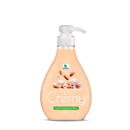 Крем-мыло жидкое с перламутром "Cremy" миндальное молочко с дозатором 250 мл. Clean&Green CG8410