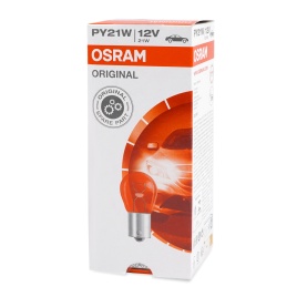 Лампа автомобильная PY21W (21W BAU15S) YELLOW ORIGINAL LINE 12V OSRAM
