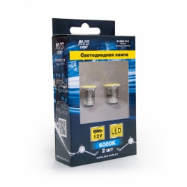 S103B T15/белый/ (BAY15d) COB 12chip 2 contact(1157) блистер 2 шт