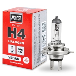 Галогенная лампа AVS Vegas H4.12V.60/55W.1шт.