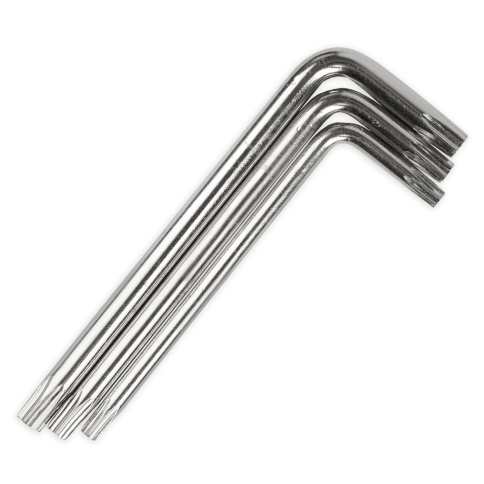 Набор ключей торцевых изогнутых TORX МИНИ с отверстием 8 предметов (T5-T20) AVS TXL-8H фото 6