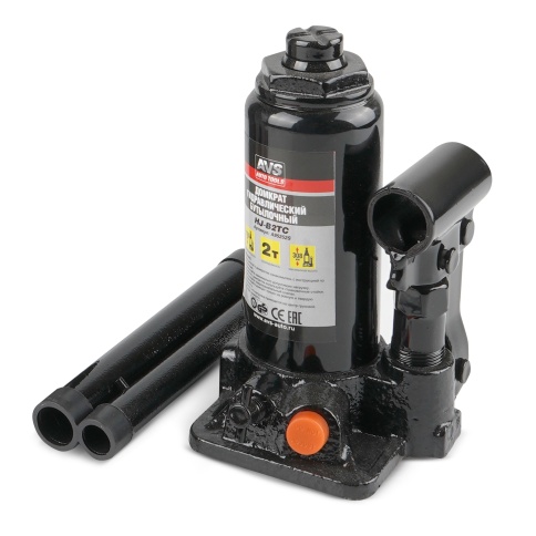 Домкрат гидравлический AVS HJ-B2TC, 2т, 158-308мм с клапаном, в кейсе (ремкомплект) фото 4