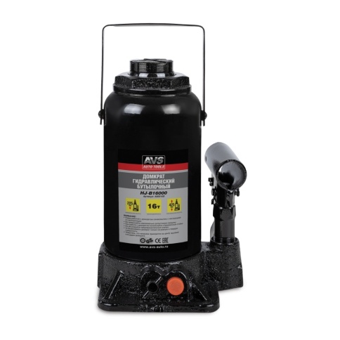 Домкрат гидравлический AVS HJ-B16000, 16т, 225-425мм. с клапаном (сумка, ремкомплект) фото 2