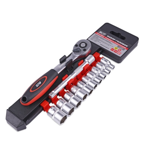 Набор головок торцевых с аксессуарами 1/4"DR (4-13 мм) (12 предметов) AVS NG14-12P фото 2