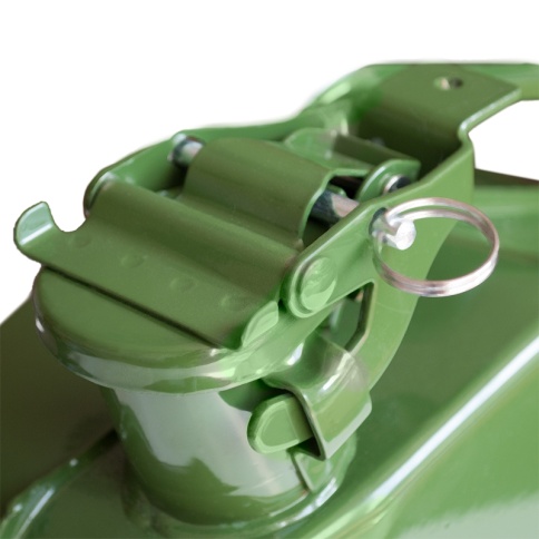 Канистра топливная металлическая вертикальная 5 Л (зелёная) AVS VJM-05 фото 2