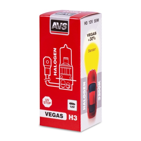 Галогенная лампа AVS Vegas H3.12V. 55W.1шт. фото 4