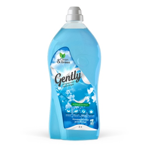 Кондиционер для белья Gently "Утренняя прохлада" (концентрат, голубой) 2 л. Clean&Green CG8278 фото 2