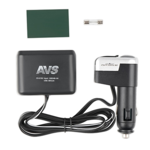 Разветвитель прикуривателя AVS 12/24 (на 2 выхода+USB) CS213U фото 1