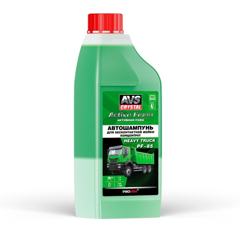 Автошампунь для б/к мойки AVS "Active Foam" 1:4-8 PF-85 HEAVY TRUCK 1 л. фото 1
