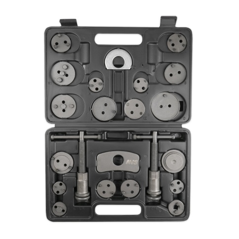Набор для сведения поршней тормозных цилиндров (22 предмета) в кейсе AVS DBC-05 фото 2