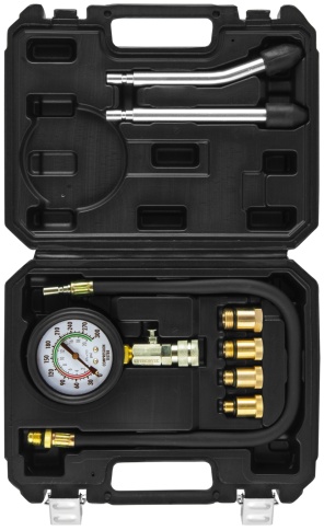 Компрессометр бензиновых двигателей в наборе с переходниками, Thorvik CTK2 (53876) фото 2
