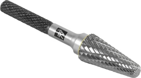 Борфреза твердосплавная коническая с радиусным торцом, тип L, 10 мм, Thorvik TRRBL10250670-2 (57035) фото 1