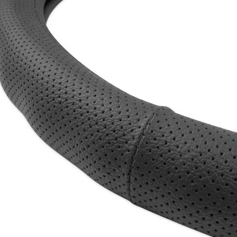 Оплетка на руль (нат. кожа) AVS GL-296M-B (размер M, черный) - Серия "Classic" фото 2