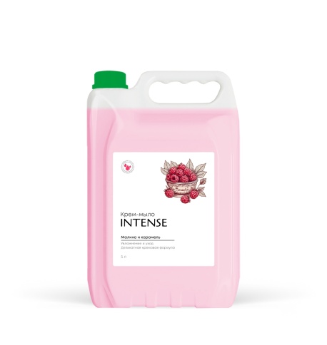 Жидкое крем-мыло INTENSE малина и карамель 5 л. увлажняющее Clean&Green CG8151 фото 1
