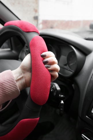 Спонжевая оплетка руля AVS SP-426L-RD ( размер L, красный) - Серия "Sponge" фото 5