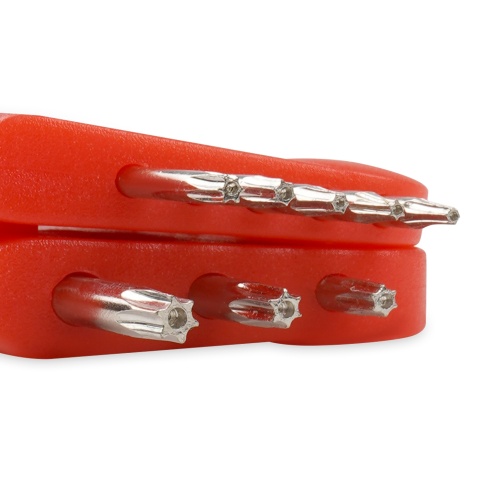 Набор ключей торцевых изогнутых TORX МИНИ с отверстием 8 предметов (T5-T20) AVS TXL-8H фото 4