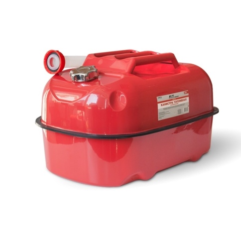 Канистра топливная металлическая горизонтальная 20 Л (красная) AVS HJM-20 (уценённый товар) фото 1