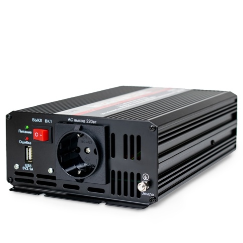 Автомобильный инвертор 12/220V AVS IN-PS600W Чистая синусоида фото 5