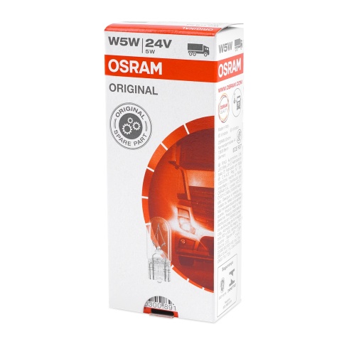 Лампа автомобильная W5W (W2.1*9.5d) ORIGINAL LINE 24V OSRAM фото 1