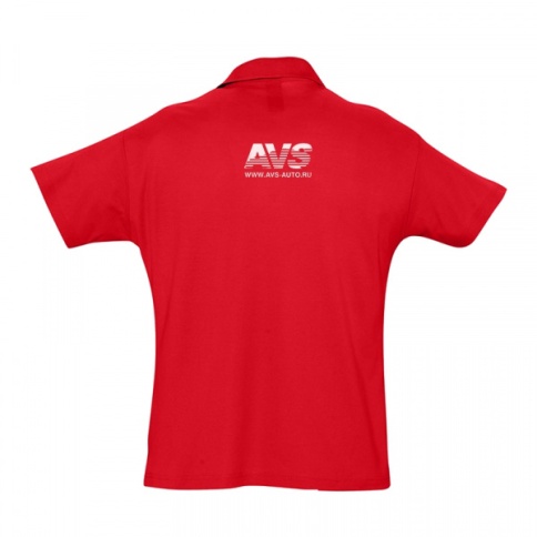 Футболка поло красная (размер M 46-48) AVS фото 2