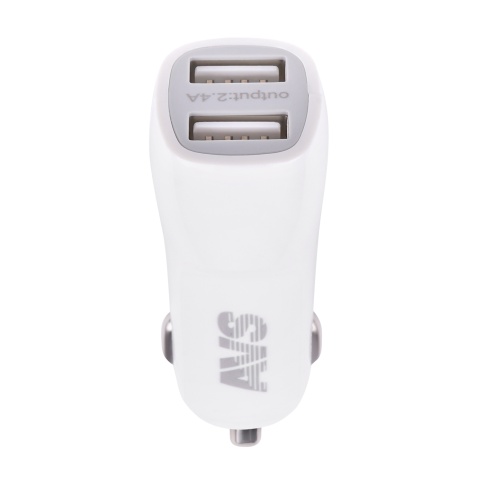 USB автомобильное зарядное устройство AVS 2 порта UC-433 (2,4А) фото 1