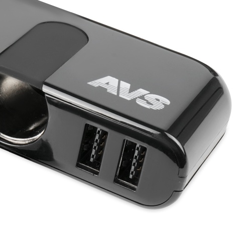 Разветвитель прикуривателя AVS 12/24 (на 3 выхода+2 USB) CS319U фото 5