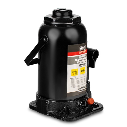 Домкрат гидравлический AVS HJ-B20T, 20т, 235-440мм. с клапаном (сумка, ремкомплект) фото 4