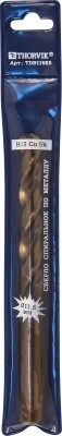 Сверло спиральное по металлу HSS Co в ПВХ упаковке, d6.0 мм, Thorvik TDB060K5 (52463) фото 1