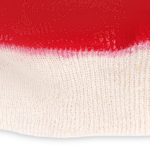 Перчатки ПВХ полный облив МБС (красные, резиновая манжета) 1 пара AVS RP-09 фото 4