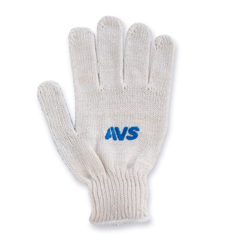 Перчатки трикотажные с ПВХ (белые) 7,5 класс 5 пар AVS RP-02 фото 2